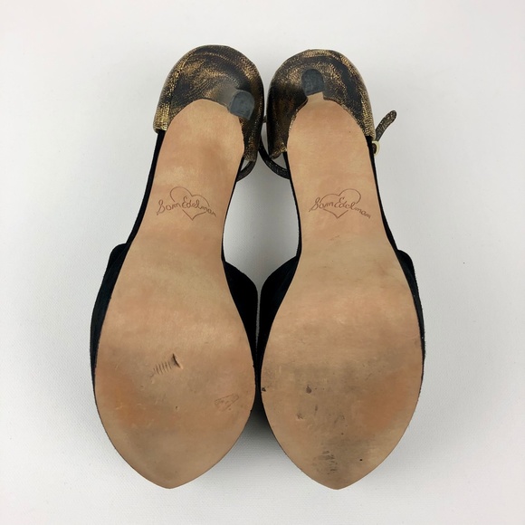 Sam Edelman 'Marina' Gold Flecked Peep-Toe Pump - Picture 15 of 16